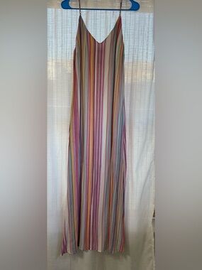 Staccato Multi-Striped Slip Maxi Dress